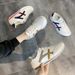 Women's 2025 New Sports White Sneakers Student Korean Style Versatile Lightweight Dad Agan Running Shoes_vogvips.com