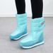 Winter Thickened Fleece-Lined Warm Comfortable Fashion Mid-Calf Snow Lightweight Cotton Boots Women's Shoes_vogvips.com