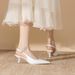 Women's Genuine Leather Summer Shoes, High-end Sexy High-heeled Sandals For Women, New Spring-summer Design With Open_vogvips.com