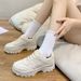Dad Sneakers For 2025 Spring And Autumn New Thick-Soled Breathable White Student Casual Sports Shoes Women Ins Trend_vogvips.com