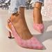 Women's sandals with thin heels, high heels, large size points and hollow one-line buttons_vogvips.com
