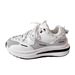 Chunky Sneakers Breathable Mesh Waffle Shoes Forrest Gump Style Couple's White Sports Casual Round Toe Women's Footwear_vogvips.com