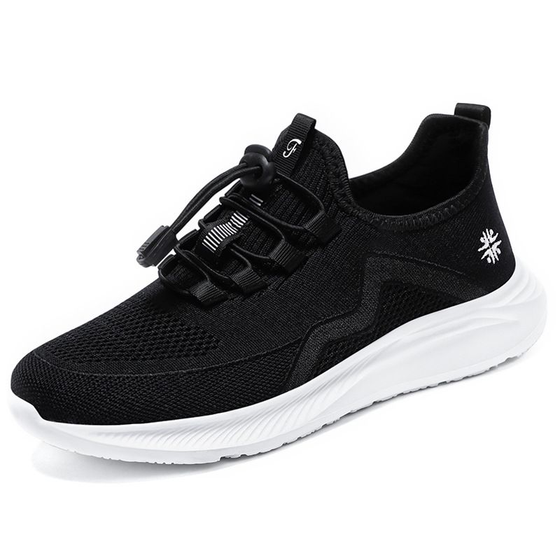 Women's Shoes Women's Casual Shoes Soft Sole Comfortable Single Shoes Middle-aged And Elderly Mother Shoes Flying Woven Breathable Mesh Shoes_vogvips.com