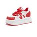 White For Women 2025 Autumn Thick Sole Height Increasing Red Wedding Festive Shoes Sports Casual Small Size Sneakers_vogvips.com