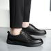 Spring New Top Layer Cowhide Pigskin Lining Wear-Ristant Breathable Casual Bus Lace-Up Men's Leather Dad_vogvips.com