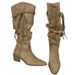 Miting Vintage Woven Tassel Chunky Heel High-Tube Long 2026 Autumn/Winter Slimming Pointed Toe Western Cowboy Boots_vogvips.com