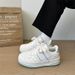 New Women's Casual Sports Platform Sneakers Trendy Street Style Retro Versatile Bread Shoes For Students_vogvips.com