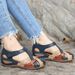 Cross-border Plus-size 2021 European And American Round-toe Wedge Heel Velcro Strap Outdoor Straw Women's Sandals In_vogvips.com