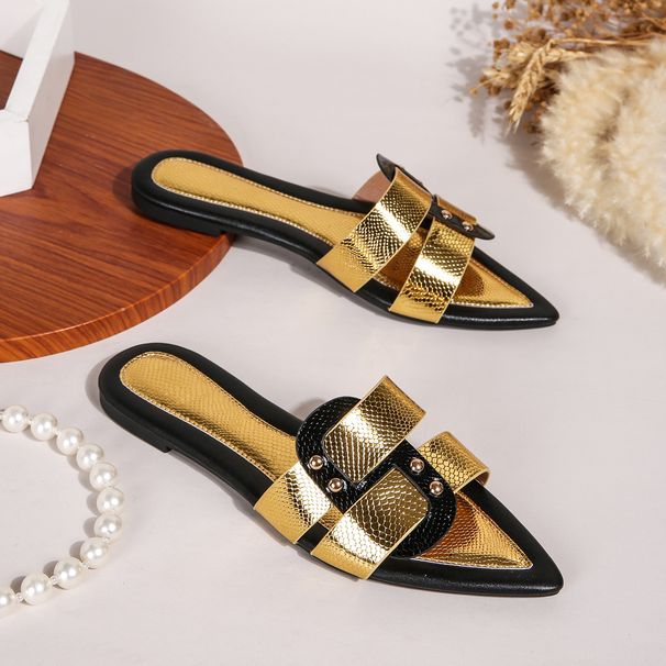 Women's Shoes New Flat Pointed Open Toe Slippers Fashionable Outdoor Casual Sandals_vogvips.com