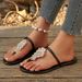 Foreign Trade Cross-border French Retro Flat Sandals For Women, Niche Design, Stylish And Versatile, Beach Non-slip_vogvips.com