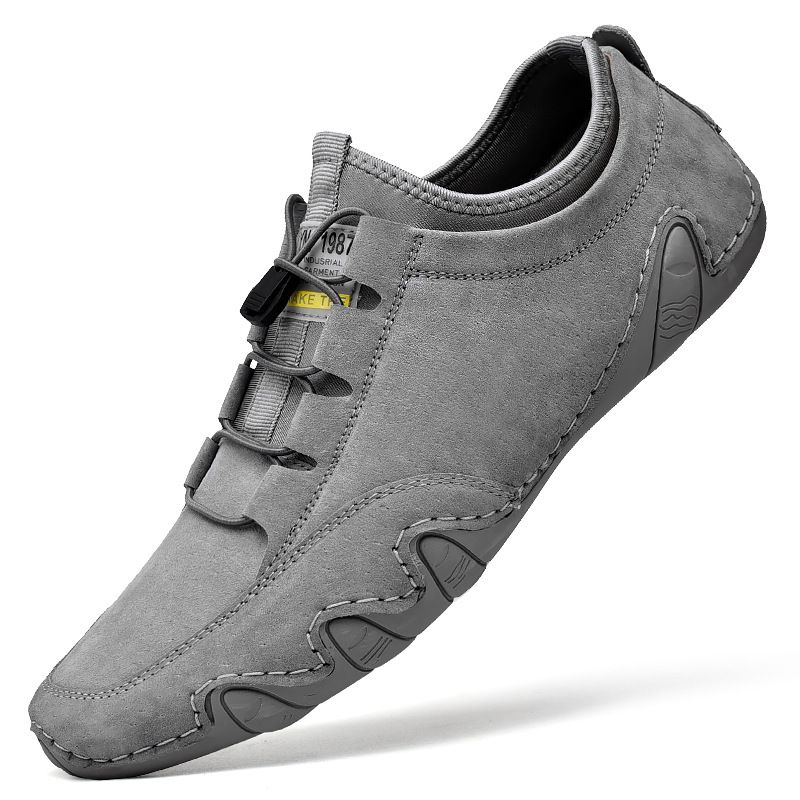 Autumn Men's Shoes Men's Casual Leather Shoes Octopus Leather Korean Version Of Sports Trendy Shoes_vogvips.com