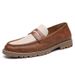 Retro trend men's business casual small leather shoes a slip-on lazy loafers_vogvips.com