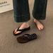 Wedge Heel Flip-flops With Hidden Heel – Fairy Shoes For Outdoor Wear – 2026 Summer Casual Vacation Platform Sandals_vogvips.com