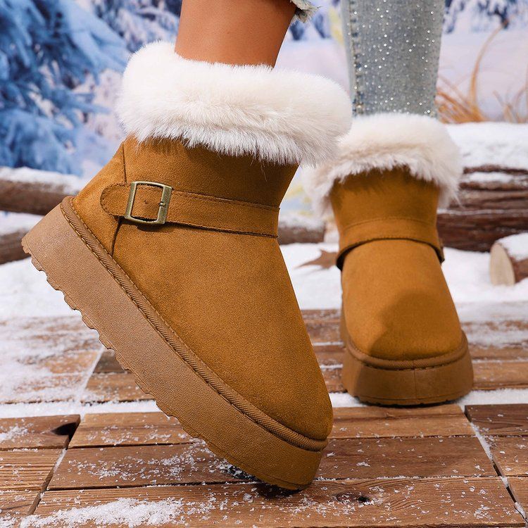 Women's Winter Snow Boots With Thick Fur Lining, Non-Slip Rubber Sole & Chunky Platform For Extreme Warmth & Comfort_vogvips.com