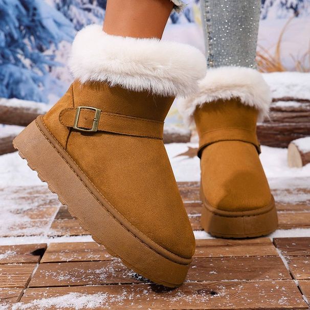 Women's Winter Snow Boots With Thick Fur Lining, Non-Slip Rubber Sole & Chunky Platform For Extreme Warmth & Comfort_vogvips.com