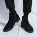 Shoes Cross-border Autumn Winter Men's Short Business Pointed High-top Leather Martin Slip-on Boots For Men_vogvips.com