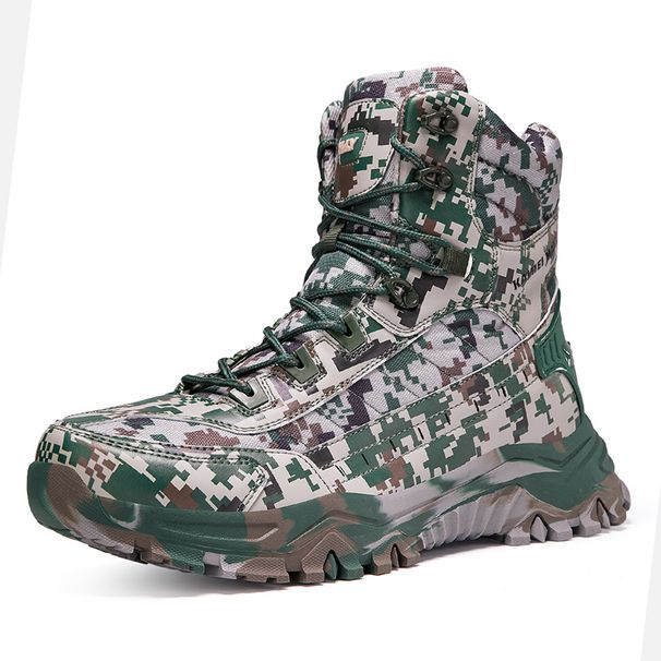 Men High-top Boots Men Outdoor Anti-slip Ankle Boots Comfortable Shoes Men Wear-resistant Thick-soled Casual Hiking Shoes Men_vogvips.com