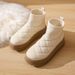 velvet High-top Boots Women's Non-slip Versatile Student Tide Thermal Socks Boots Cotton Shoes_vogvips.com