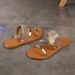 Women's Shoes Large Flat Bottom Rhinestone Casual Beach Sandals And Slippers For Women_vogvips.com