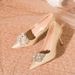 Rhinestone Pointed Thin Heel Pearl Wedding Shoes Women's Wedding Bridesmaid Shoes Temperament Commuter Professional Heels Women_vogvips.com