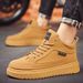 Martin Autumn New High Top Workwear Men's Trendy Versatile Thick Soled Casual Leather Shoes Short Boots_vogvips.com