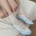 Boneless Socks Women's Korean Version Ins Color Matching Mid Tube Socks Spring And Summer Thin Hollow Tube Socks Pile Cotton Socks_vogvips.com