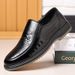 Men's Breathable Leather Sandals Hollow-out Design Business Casual Shoes_vogvips.com