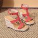 Women's Shoes New Summer Wedge Thick Soled High Heeled One Strap Sandals With Buckles Rope And Straw Woven Sole Large Size Shoes_vogvips.com