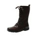 Women's Shoes New Retro Knight Short Boots Women Autumn And Winter Boots Lace Up Western Boots Niche Flat Bottom Color Matching Short Boots_vogvips.com