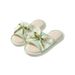 Cross-border Lace Bow Linen Slippers Summer Household Indoor Cool Slippers European And American Cotton And Linen Cool Slippers Women_vogvips.com