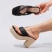 Women's Shoes Women's Rope Wedge Thick Soled Sandals Flip Flops Summer Vacation Waterproof Platform High Heels_vogvips.com