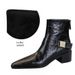 Retro European Style Mid-Heel Chunky Heel Pointed Toe Ankle Boots With Metal Buckles - Winter Fashion Short Boots For Women (Black, Dark Brown)_vogvips.com