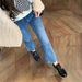 High Version Cowhide Handcrafted Embroidered Genuine Thick Sole Loafers For Women British Style Small Leather Chunky_vogvips.com