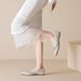 Weiwei Girl 5933-20 Square Toe Sing For Women Shallow Mouth Rhinestone Wedding Flat Fairy Shoes To Match Dress Soft_vogvips.com