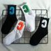 Socks New Style Fungus Lace Women's Socks Plush Big C Socks Women's High Elastic Student Sports Mid Tube Socks Sweat Absorbent Cotton Socks Trendy_vogvips.com
