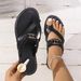 2025 New Plus Size Flat Bottomed Flip Flops Women, Fashionable And Versatile, Solid Color Casual Sandals For Outerwear_vogvips.com