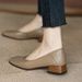 Mr. M Low-Heel 2023 Spring New Simple French Retro Distressed Soft Leather Square-Toe Chunky Heel Women's Shoes_vogvips.com