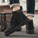 New Leather Spring Men's Shoes High-top Men's Heightening Tooling Martin Boots_vogvips.com