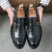 New Fashion Men's Brown Business Casual Loafer Shoes Daily Office Black Buckle Monk Men's Shoes One Foot Cover Banquet Dress Wedding Leather Shoes_vogvips.com