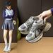Ins Korean Version New Dad For Women 2025 Spring Student Sports Running Casual Shoes With Thick Sole Increased Y2581_vogvips.com