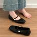 Retro Flat Simple Mary Jane Women, 2025 Autumn New Versatile Square-Toed Shallow Beaded Casual Shoes For Women_vogvips.com