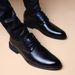 Spring Versatile Genuine Soft Leather Trendy Business Casual Wedding Korean Style Pointed Toe British Lace-up Formal_vogvips.com
