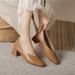 Evening Breeze Lady Single Women's 2023 New Hot Retro Commuting Soft Leather Square Toe Mid-High Heel Granny Shoes_vogvips.com