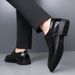 Voyage Non-Slip Autumn New British Style Black Men's Leather Business Formal Pointed Suit Shoes Breathable_vogvips.com