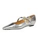 3683-6K92 Vintage Textured Shoes, Shallow Wedge Heel, Metal Decorated Strap Women's Shoes_vogvips.com