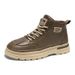 Martin Autumn New High Top Men's Trend Versatile Anti Slip Leather Casual Workwear Shoes Short Boots_vogvips.com