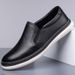 Spring White Shoes Leather Breathable Men's Doudou Shoes Casual Soft Leather One-pedal Lazy Shoes Men's Shoes_vogvips.com
