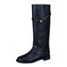 Women's Shoes Boots Small Gold Buckle Long Boots Women's Korean Version Of High Top Knight Boots Not Above The Knee Straight Niche Fashion Boots_vogvips.com