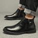 Martin Boots Men's Shoes Heightened Platform Retro Locomotive Shoes Sleeve Big Yellow Boots_vogvips.com