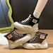 Fleece Little White Shoes, Female Students Thick-soled Heightening Sports Board Shoes, Casual_vogvips.com